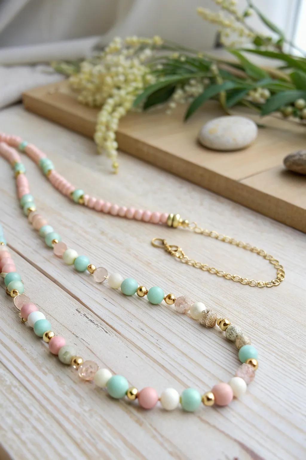 Craft timeless memories with adorned necklaces—a perfect blend of simplicity and creativity.