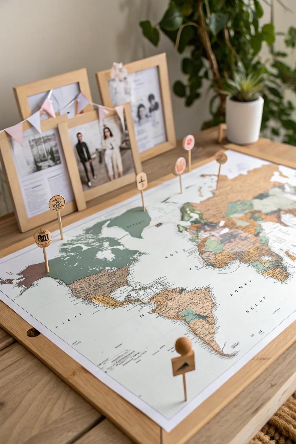 Trace your lineage with a trace of sophistication: Uncover your family's worldwide voyage through this minimalist design.