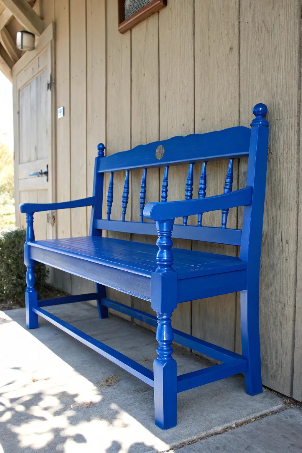 Add a splash of personality to your space with a bold farmhouse bench!