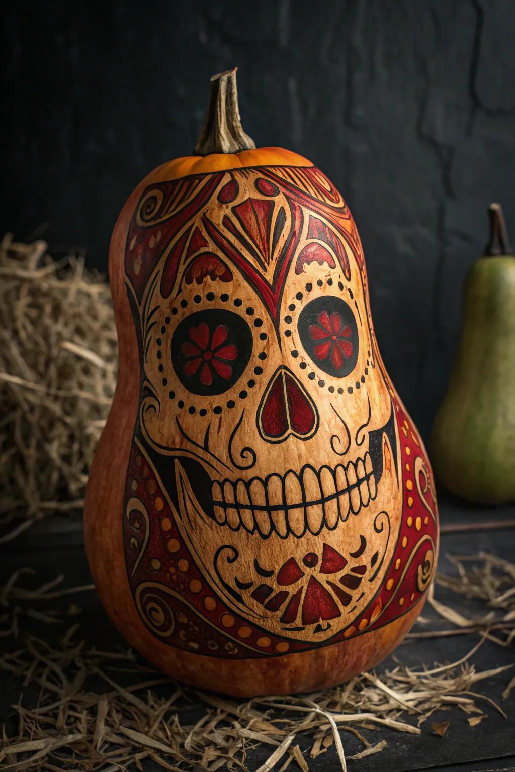 Elevate your Halloween ornamentation via skillfully sculpted gourd craniums, a daring innovation regarding the classic pumpkin!