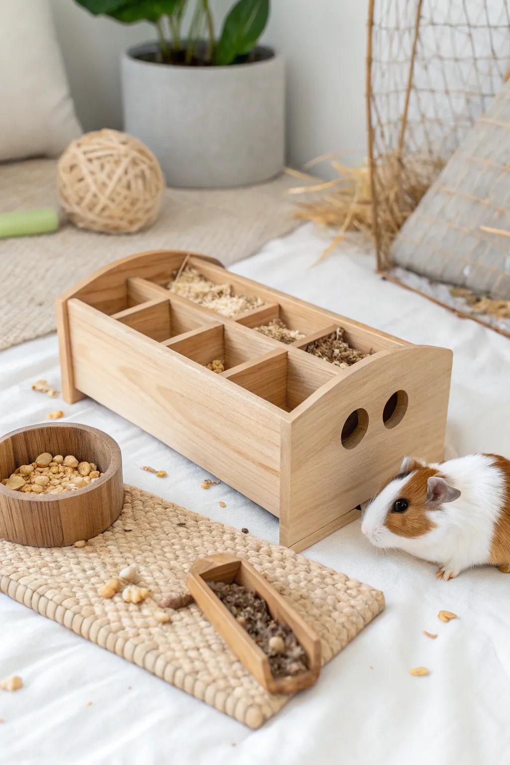 Elevate playtime with this elegant teaser feeder, where Scandinavian simplicity meets boho charm.