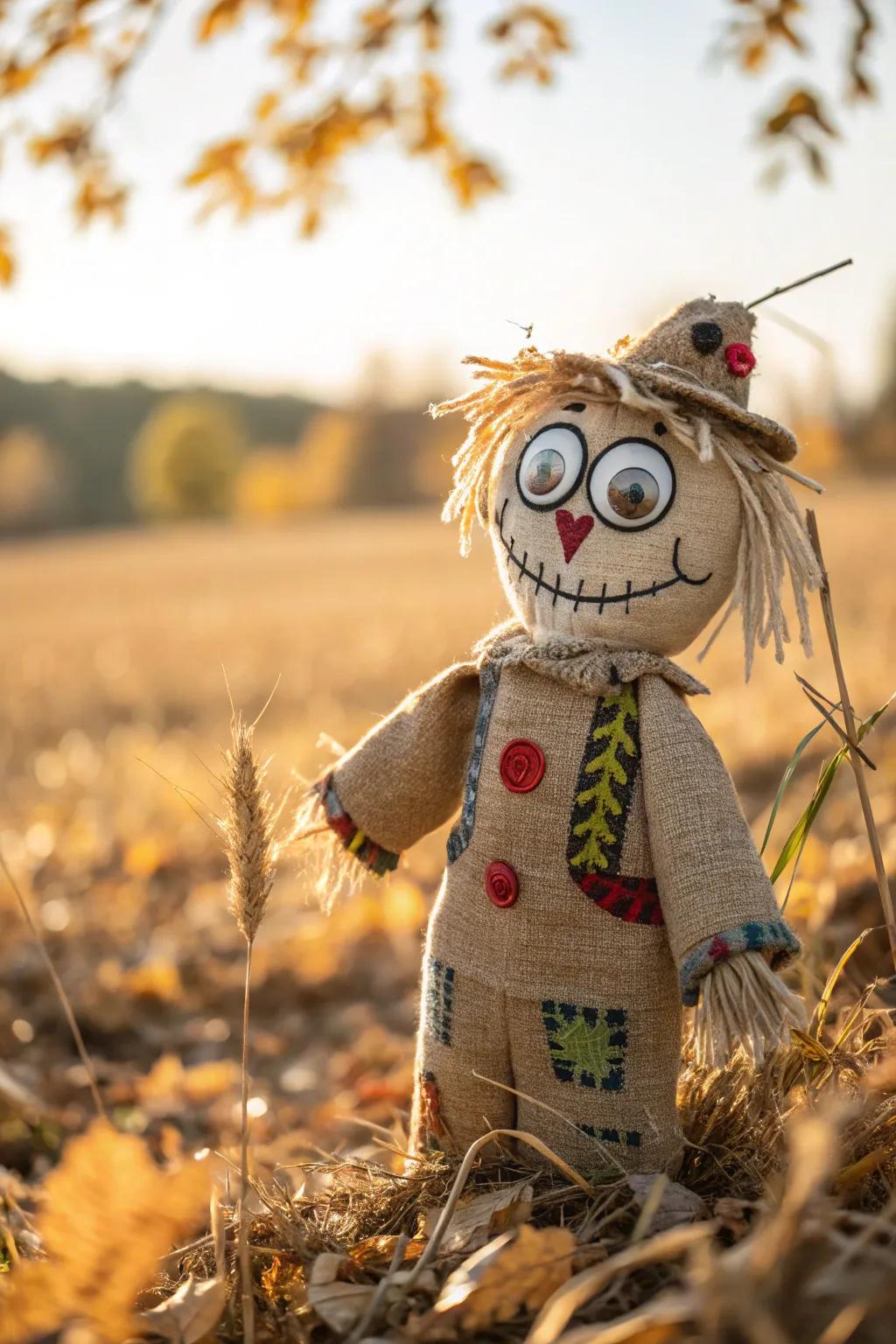 Meet your next DIY autumn project: a friendly monster scarecrow that adds whimsy and warmth to your Halloween decor!