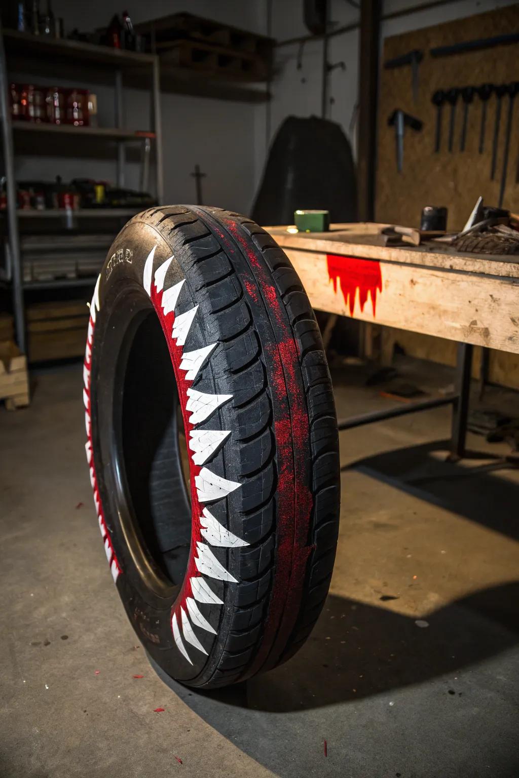 Transform your ride using these Vampire Tire Fangs for an eye-catching Halloween twist!