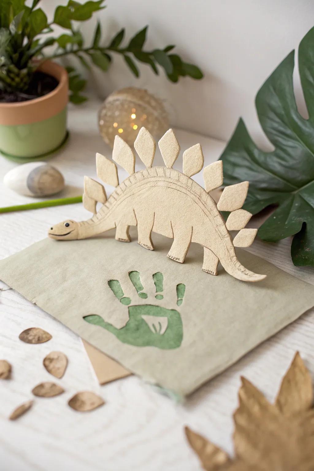 Unleash your creativity with this endearing handprint behemoth art—perfect for diminutive behemoth enthusiasts!