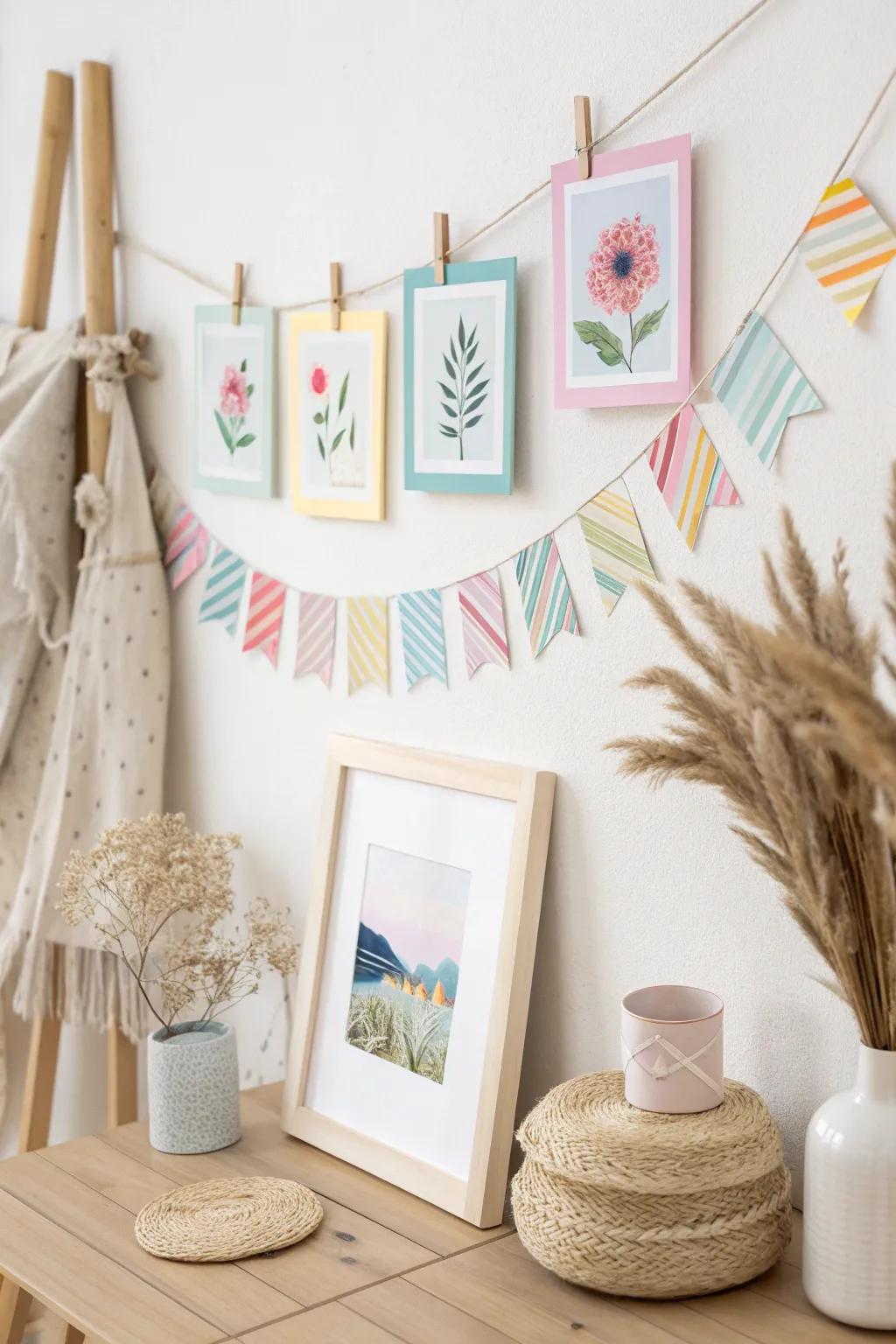 Add a splash of creativity and color to your walls with washi tape!