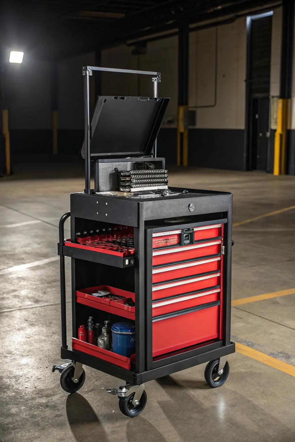 Refine your craft with a mobile technician's cart – the perfect combination of sturdiness and style.