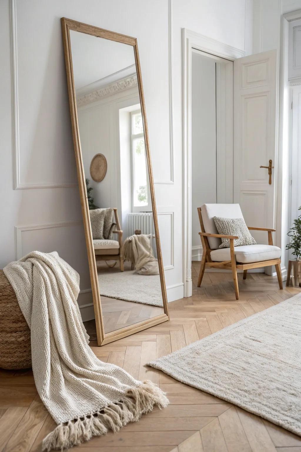 Transform your space with a stunning reflective sheet—where simplicity encounters innate splendor.