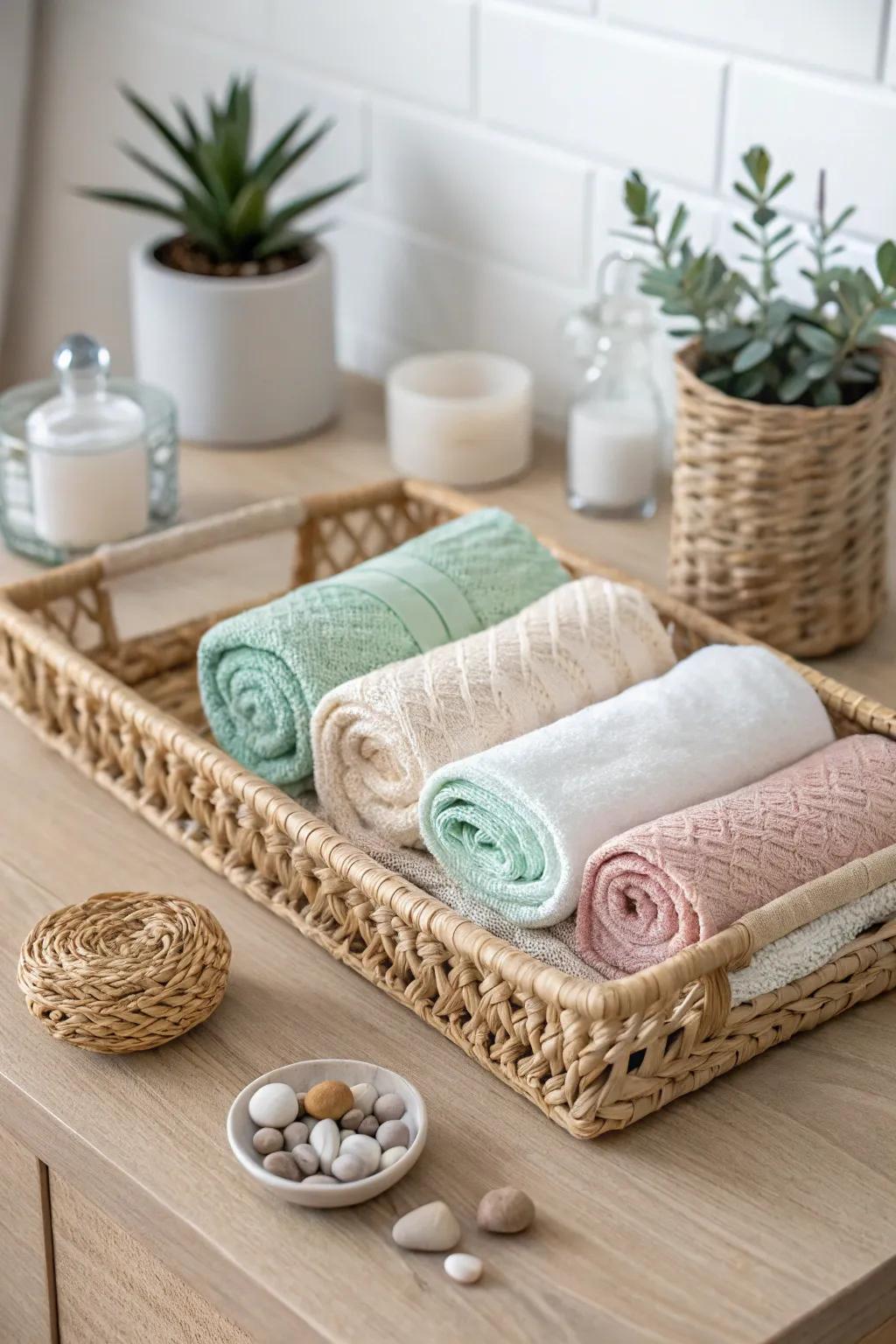 Enhance your lavatory's décor through a brush of minimalist elegance and Boho charm. 🌿✨