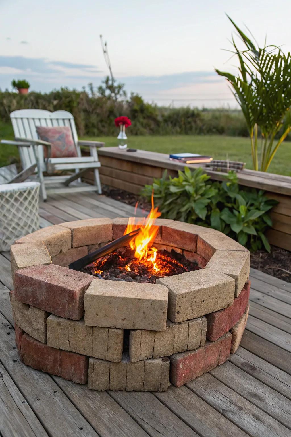 Turn your outdoor space into a comfy retreat with a DIY fire space—crafted inexpensively!