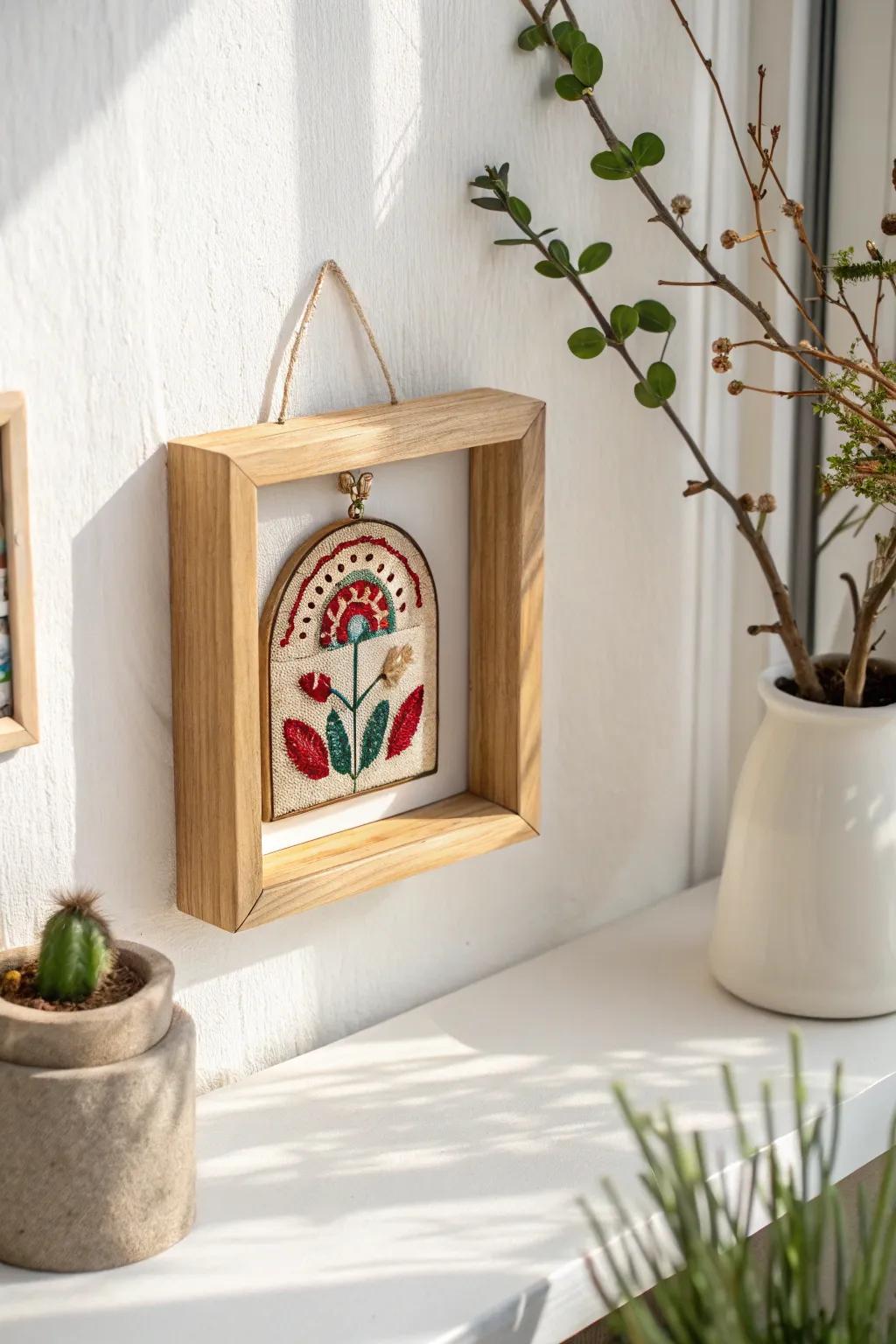 Turn your appliqués into works of art with exquisitely framed display boxes, ideal for a personalized gallery wall.