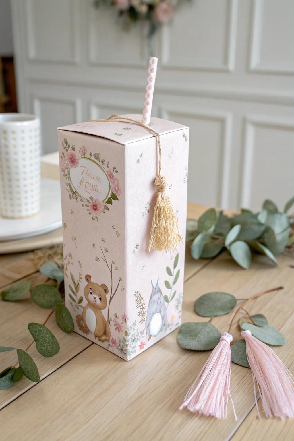 Transform ordinary into extraordinary with these charming themed drink box party favors!