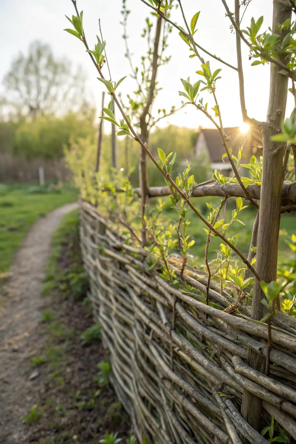 Appreciate nature's elegance with a handcrafted existing cane fence—where simplicity meets organic beauty.