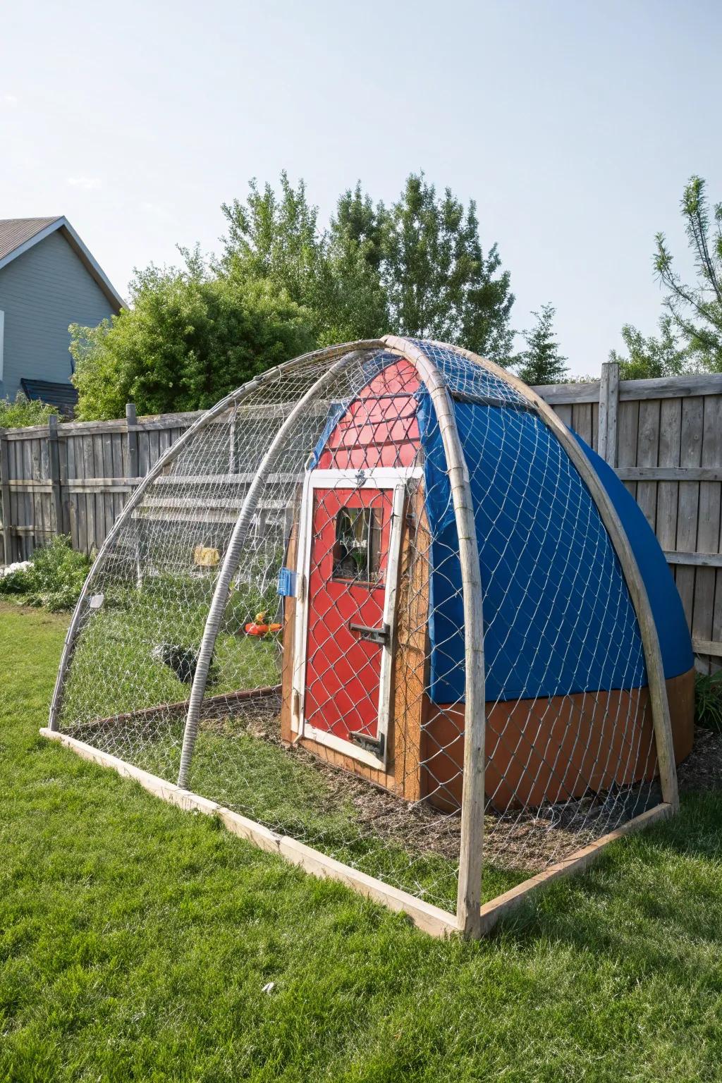 With this clever DIY project, turn your old trampoline into a stunning chicken coop centerpiece!