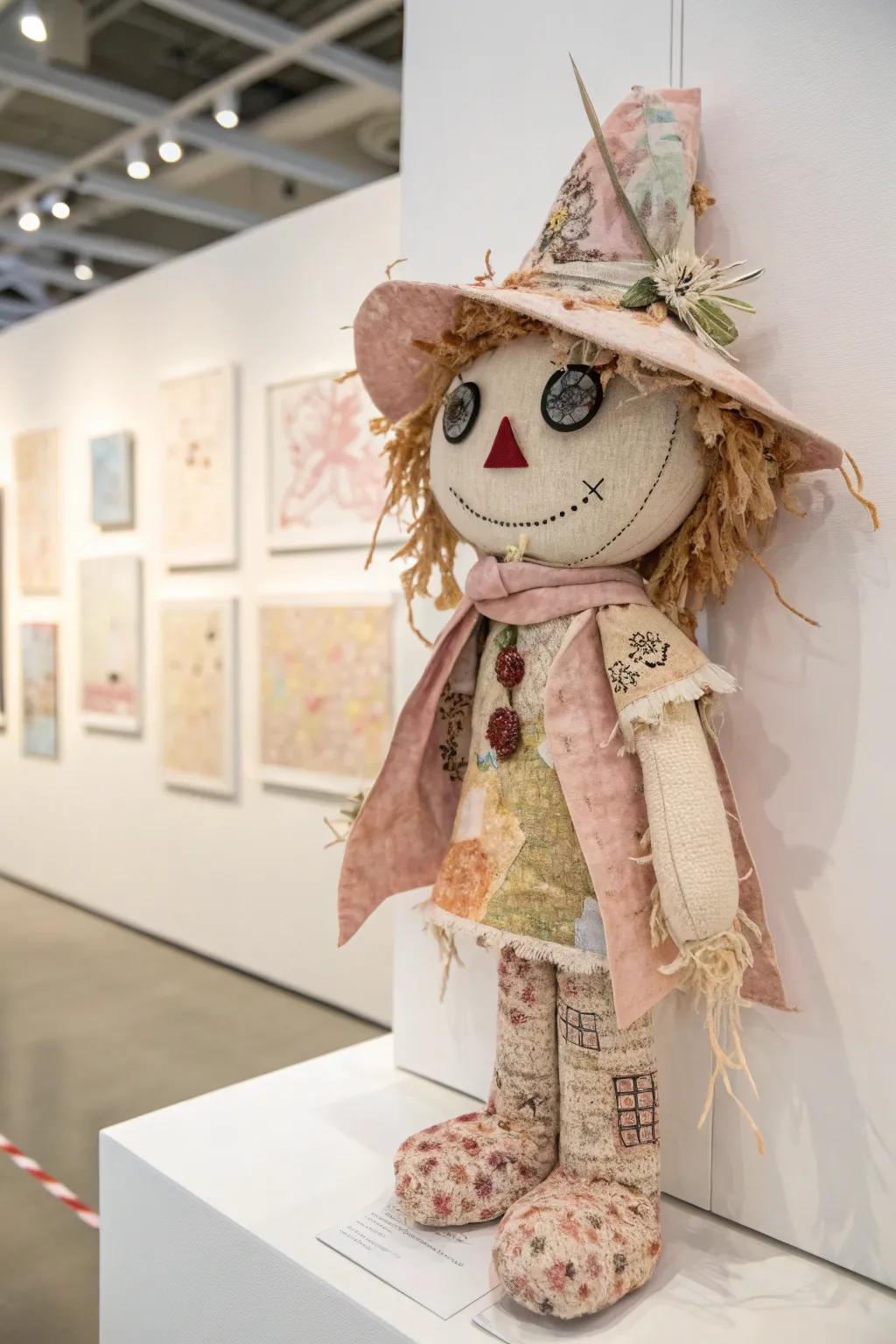 Discover the playful realm of collaged characters, where fabric and paper narrate enchanting stories. #ArtistryInCraft
