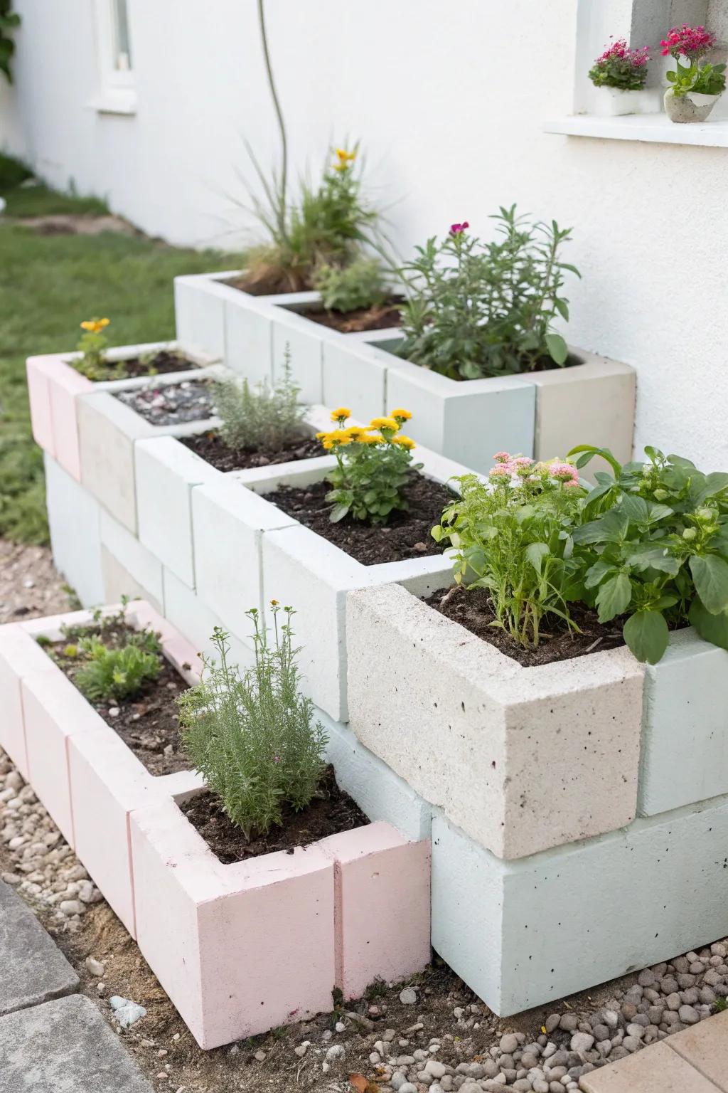 Enhance your garden area with chic cinder block imagination!