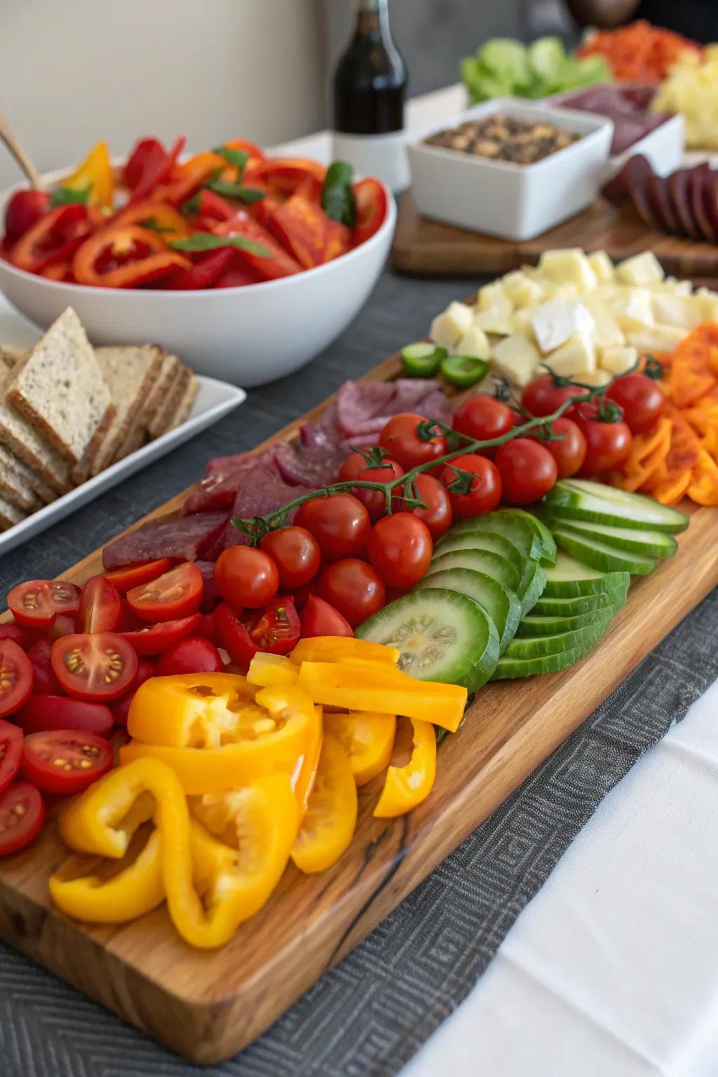Radiant vegetables infuse nourishment and aesthetic allure.