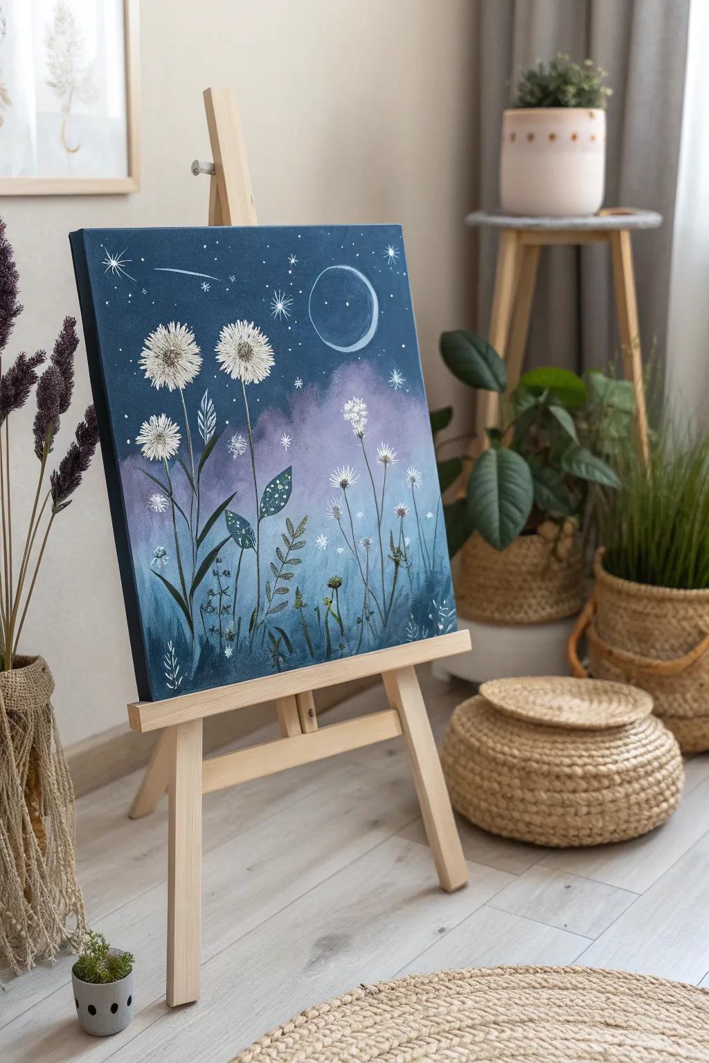 Uncover the enchantment of a star-filled evening garden—a serene fusion of nature and celestial beauty.