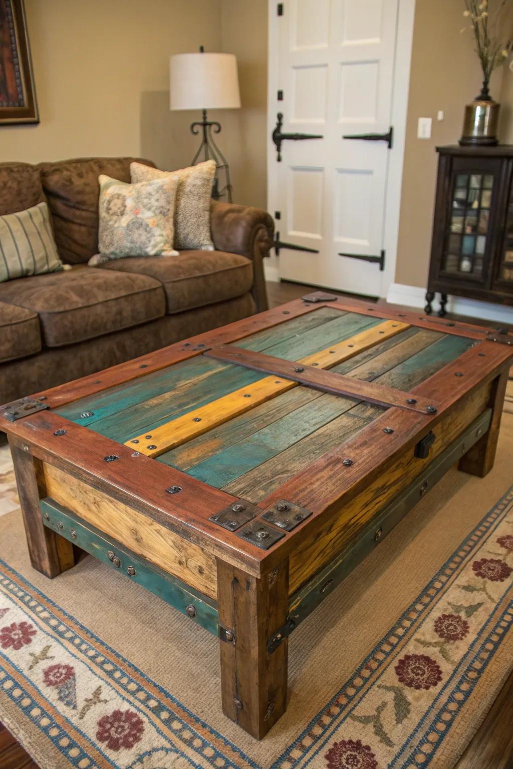 Transform your living space with the rustic appeal of a cottage-style coffee table.