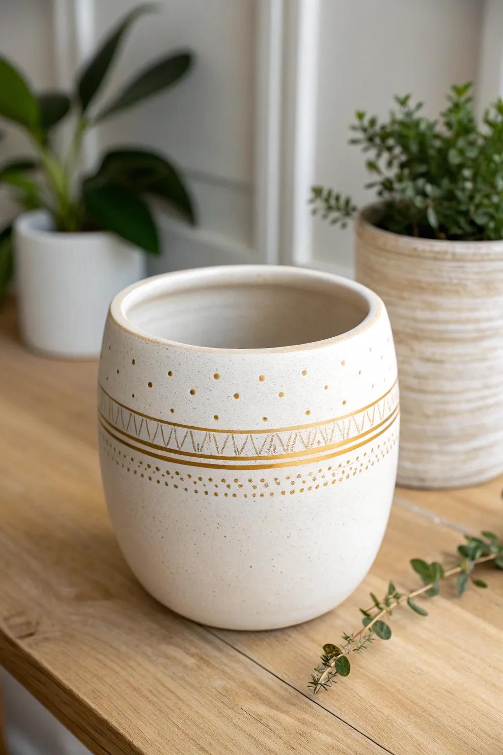 Elevate your decor with refined gilded details—where simplicity meets luxury.