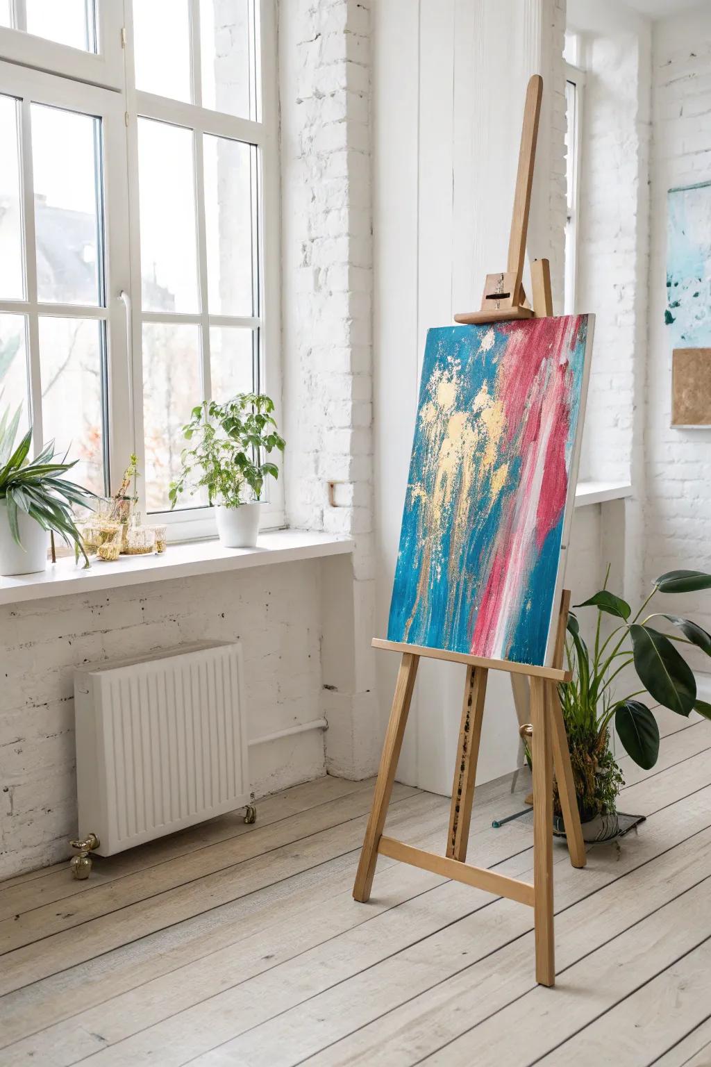 Transmute your expanse into an artful sanctuary with audacious abstract splashes. Unleash your creativity and permit your walls to articulate volumes.