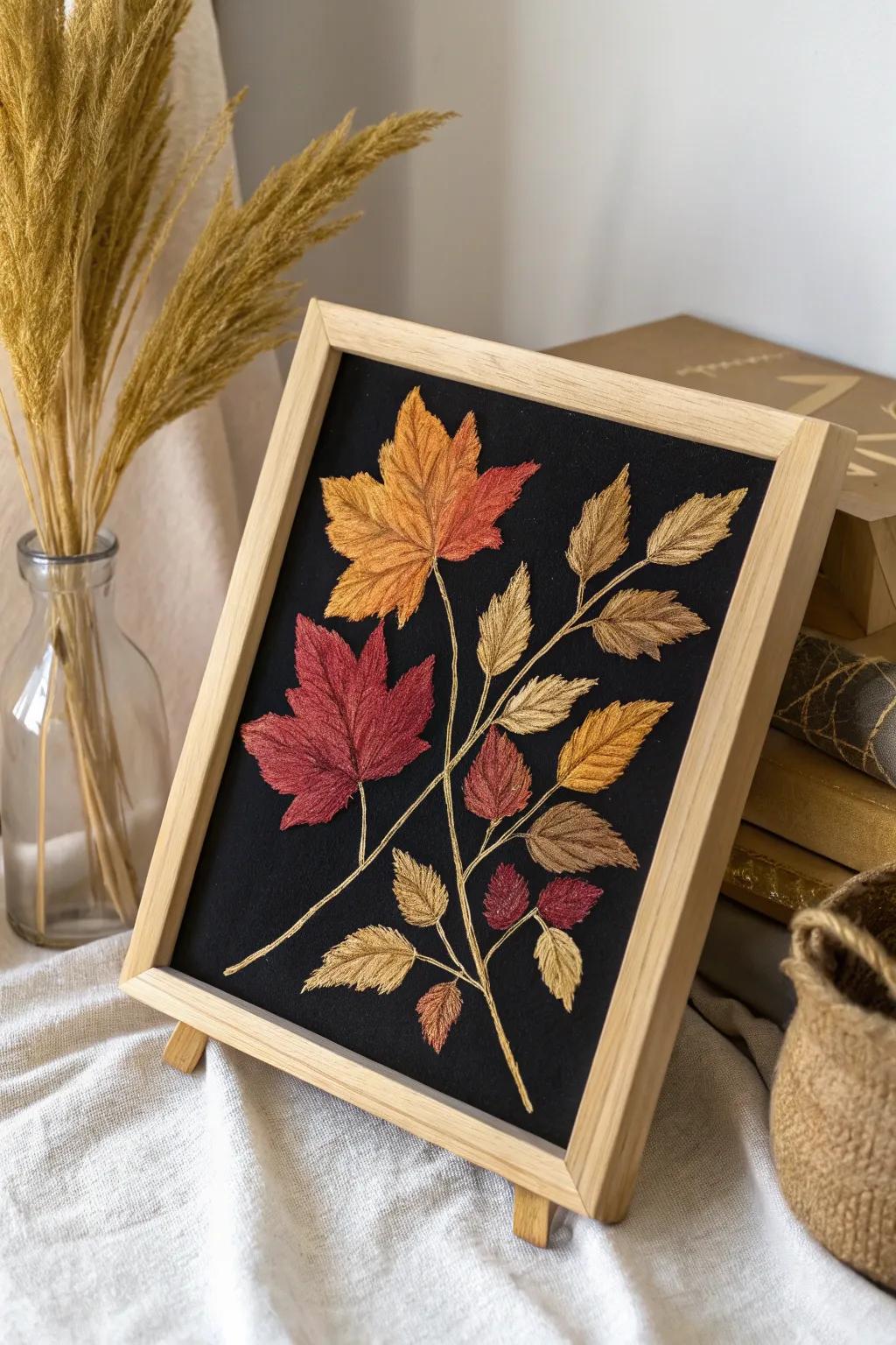 Seize the snug quintessence of autumn through this stunning periodic portrayal upon black canvas.