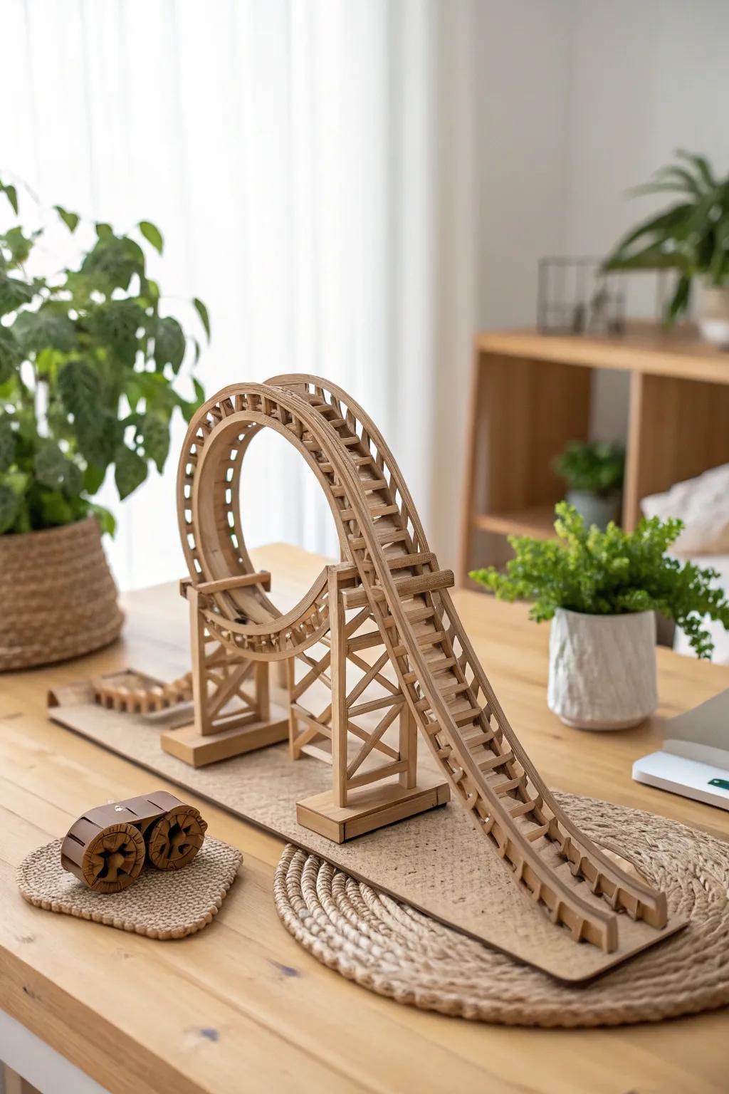 Be stimulated by the refinement of simplicity through our angular paper roller coaster blueprint. Ideal for those who cherish minimalist imagination!