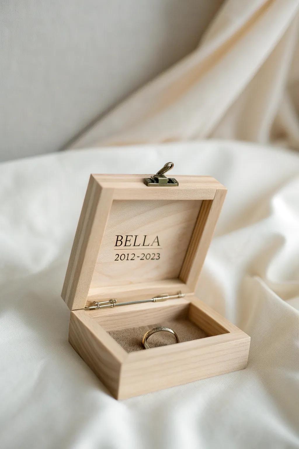 Treasure eternally: A personalized element to honor your cherished pet.