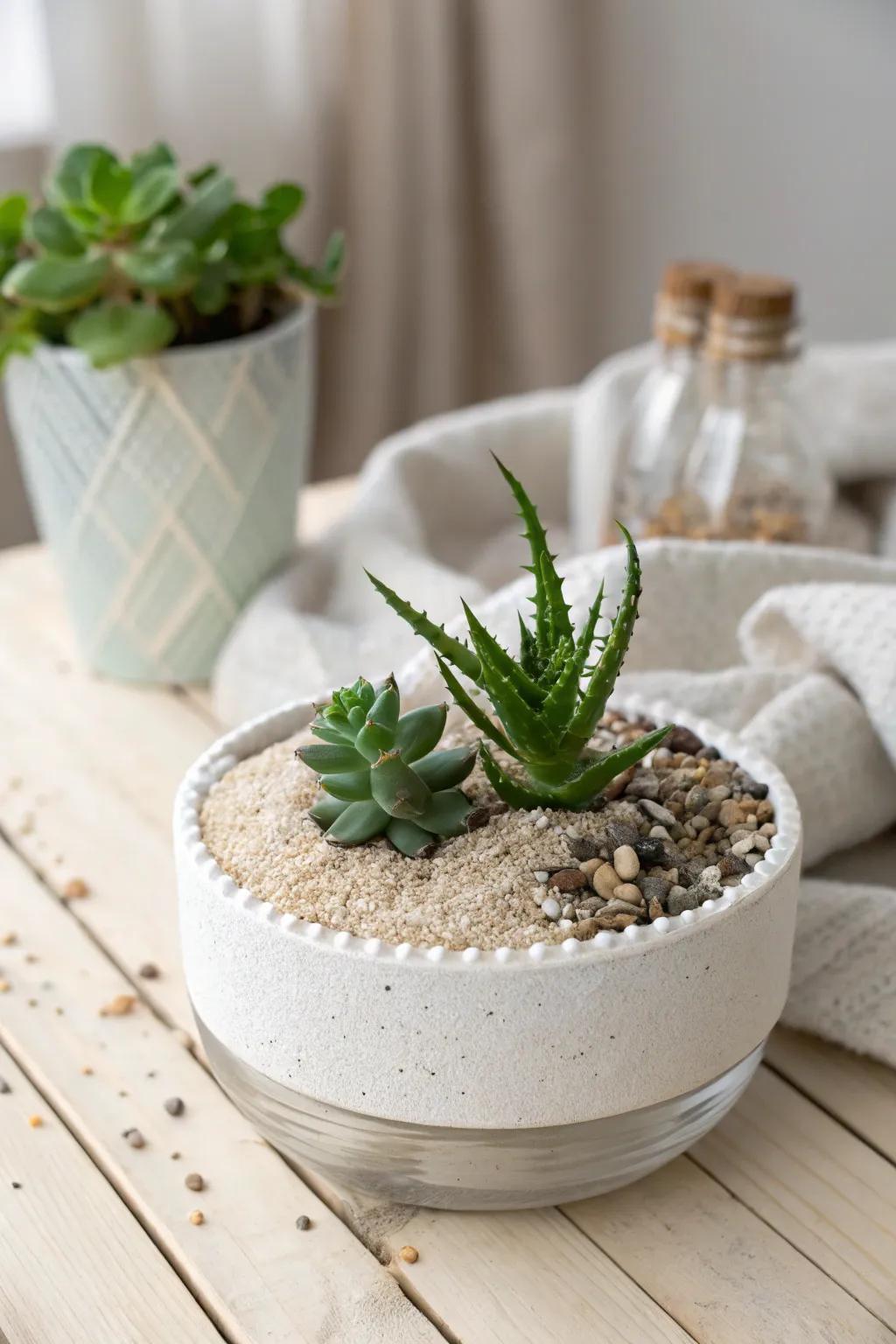 Elevate your garden with earthy elegance: DIY floral vessels with nature-inspired textures.