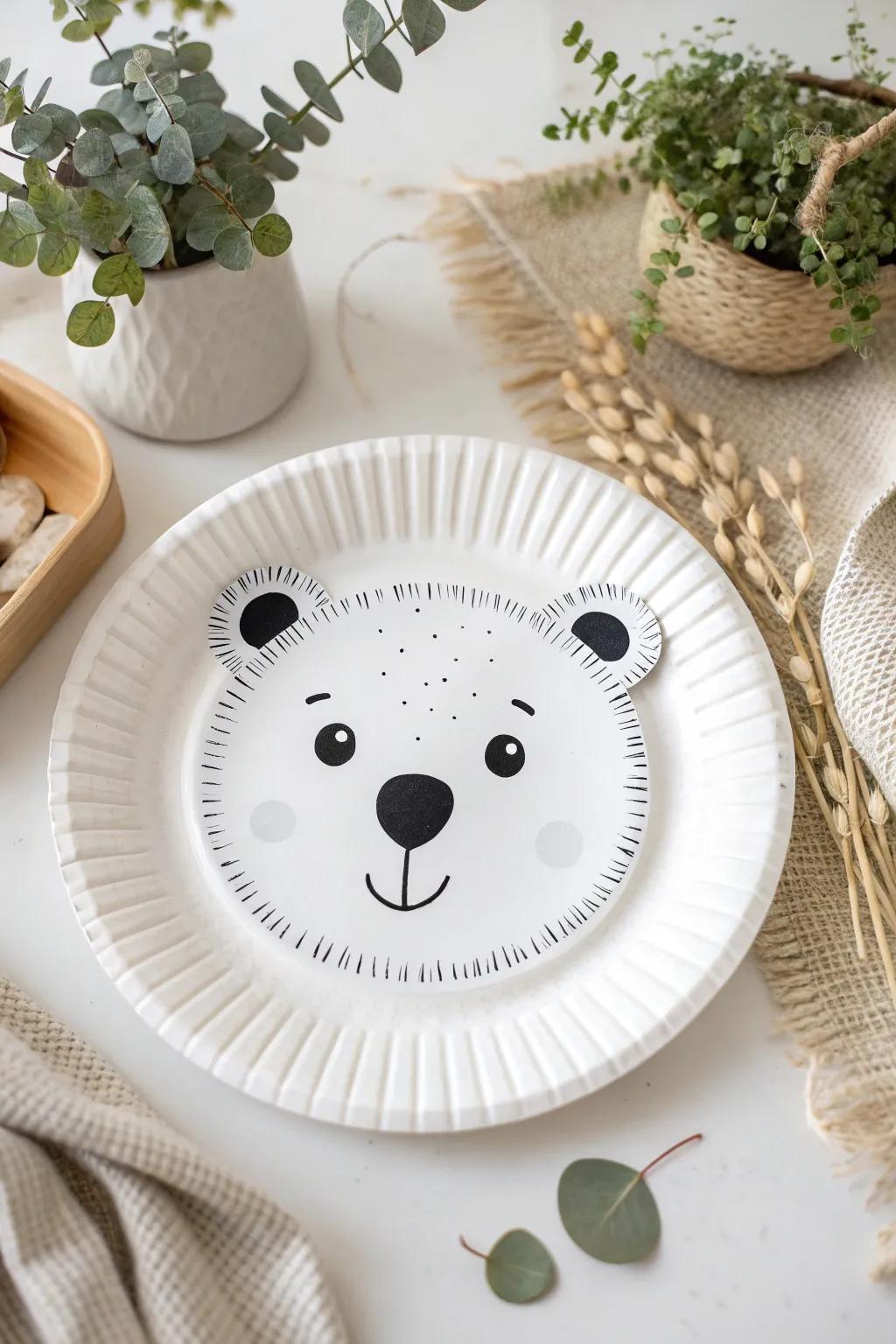 Transform your world with this charming DIY frigid bear mask, bringing a touch of minimalist enchantment to your day!