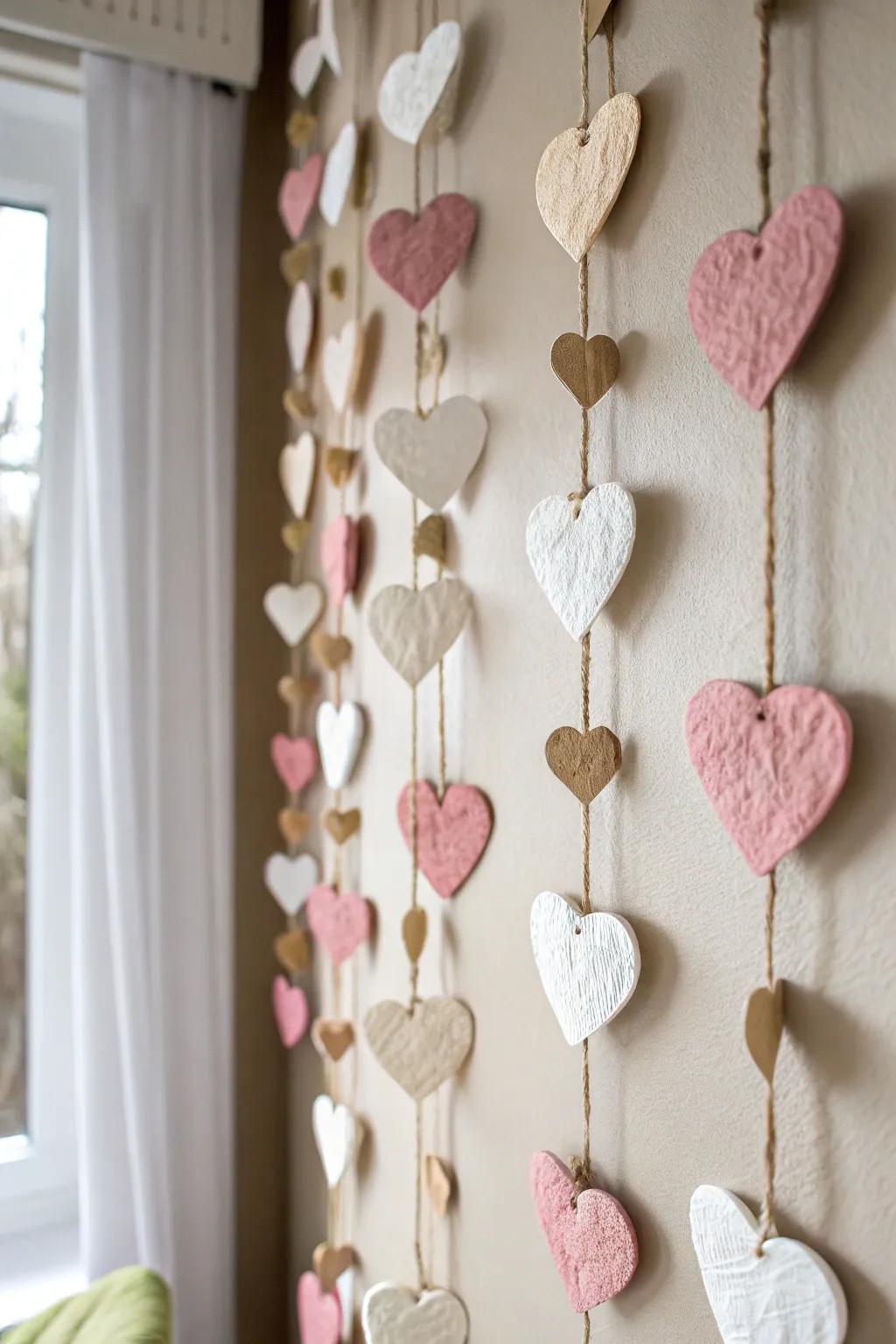 Attach a trace of affection and plainness to your decor using this delightful heart-formed garland, excellent for young hands to fashion and esteem.
