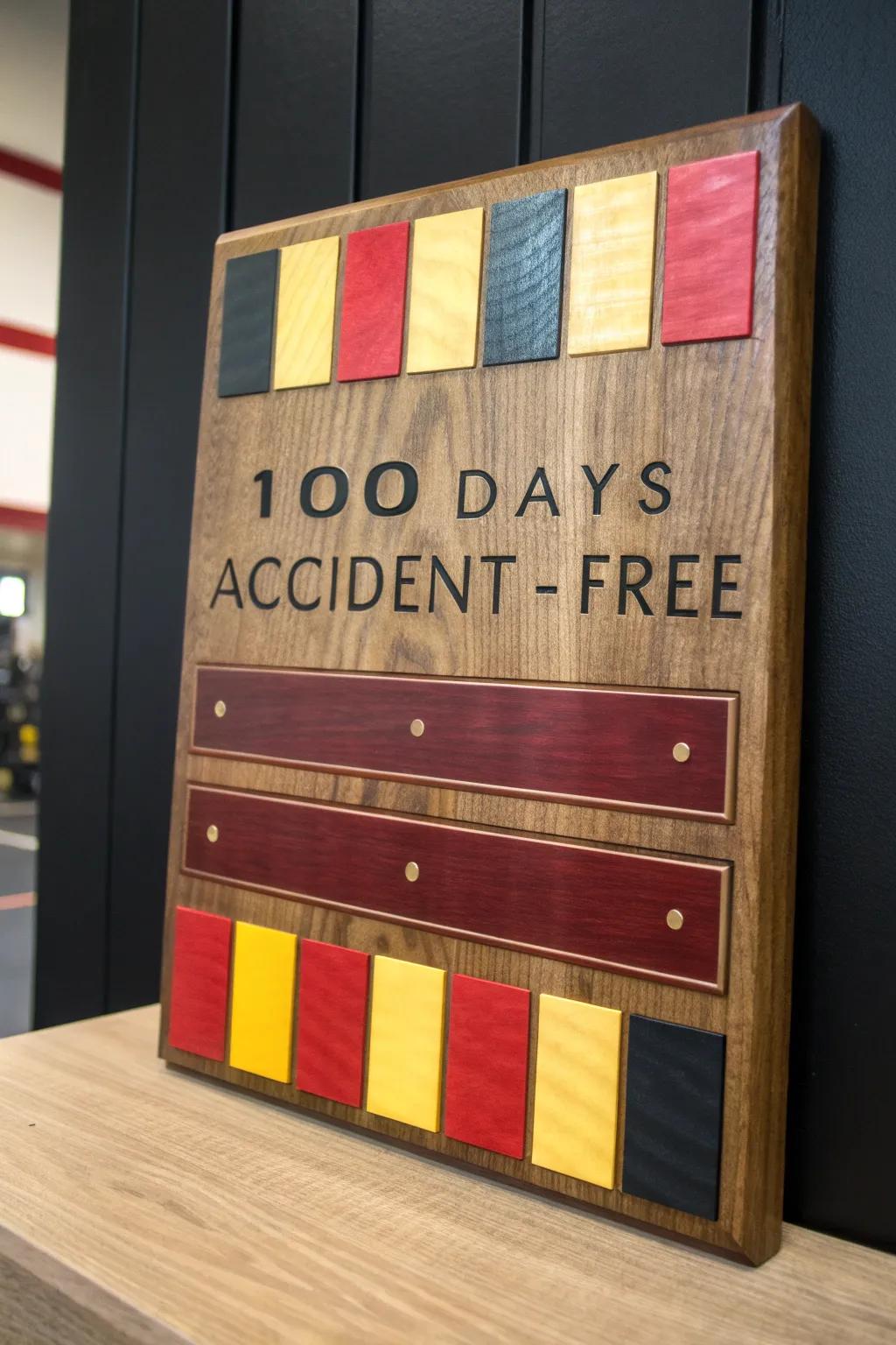 Track your safety successes with flair and accuracy. Celebrate every milestone with our handcrafted board!