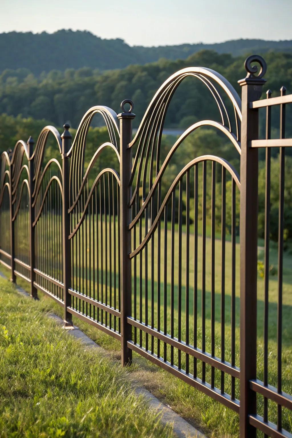 Redefine boundaries with curves and waves in fencing design.