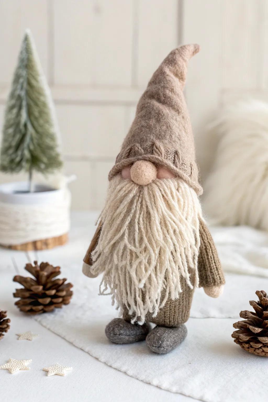Add a touch of magic to your decor with this charming soft-bearded dwarf.