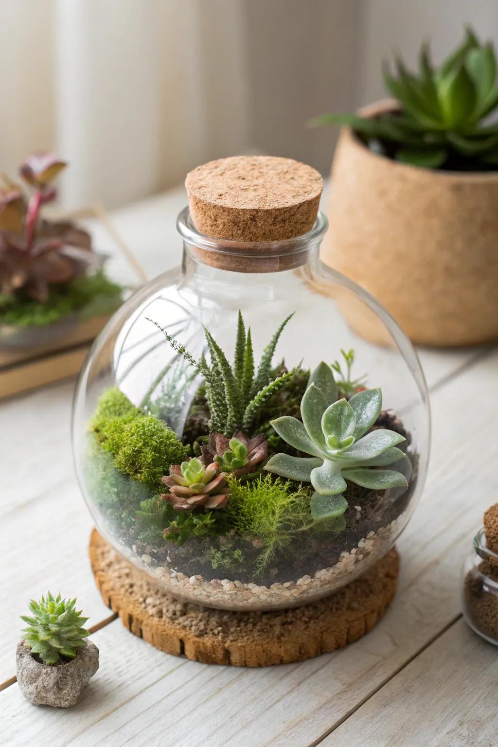 Infuse a hint of serene verdure into your abode with this exquisitely crafted bespoke enclosed garden.