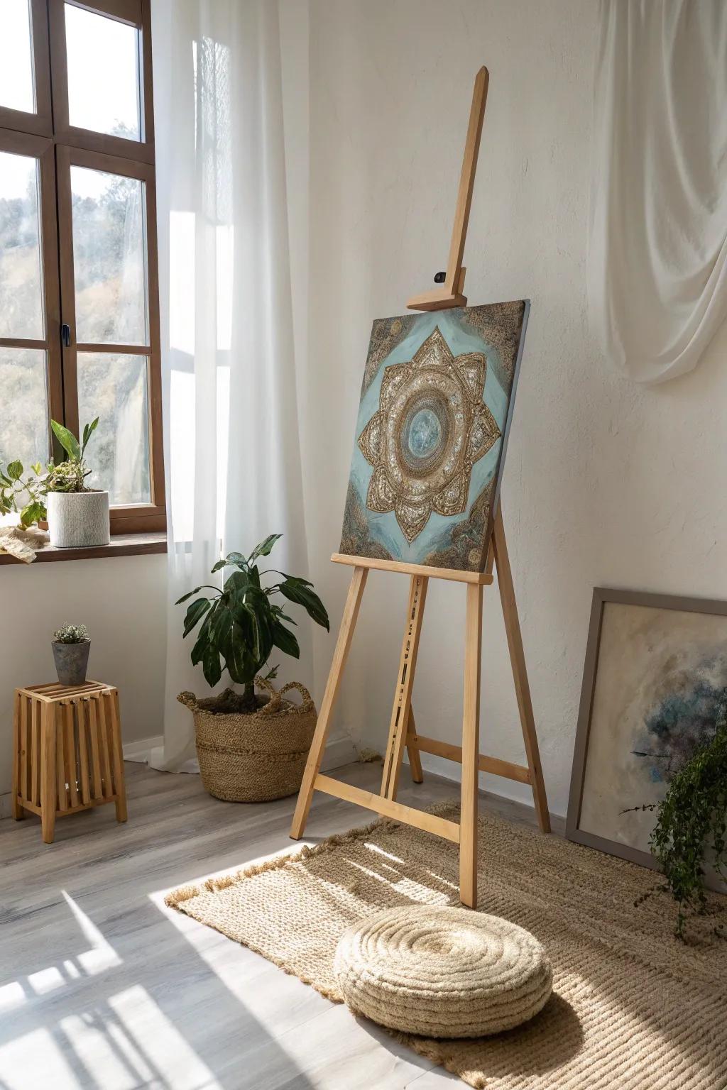 Venture into the enigma of mirror illusions with this captivating dreamlike artwork. 🌿🎨 #MinimalistArt #BohoVibes