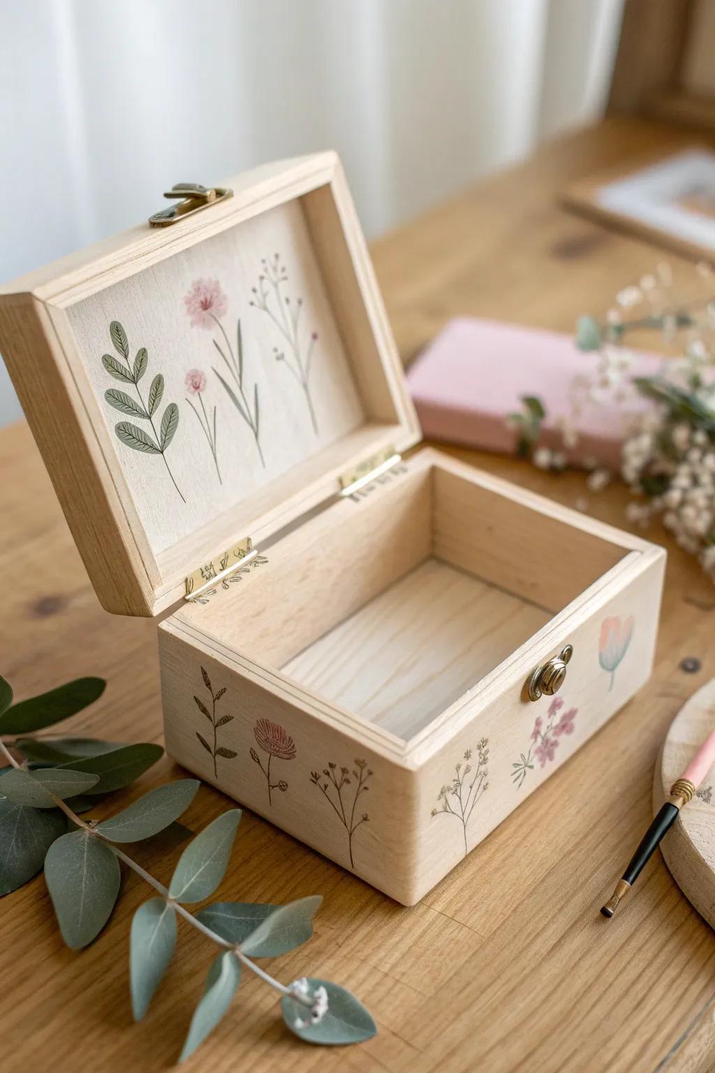 A timeless treasure for little hearts: handcrafted treasure chest with a personal touch.