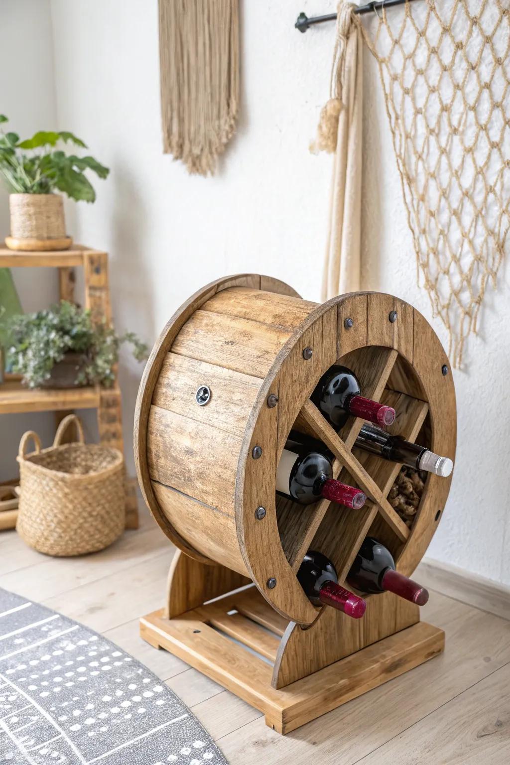 With a rustic wine rack that blends craftsmanship and Scandinavian beauty, you can elevate your space.