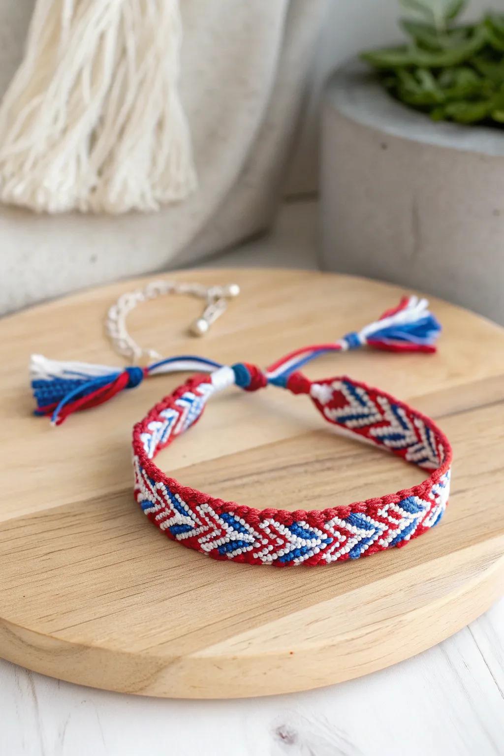 Celebrate friendship in style with a handcrafted 4th of July bracelet!