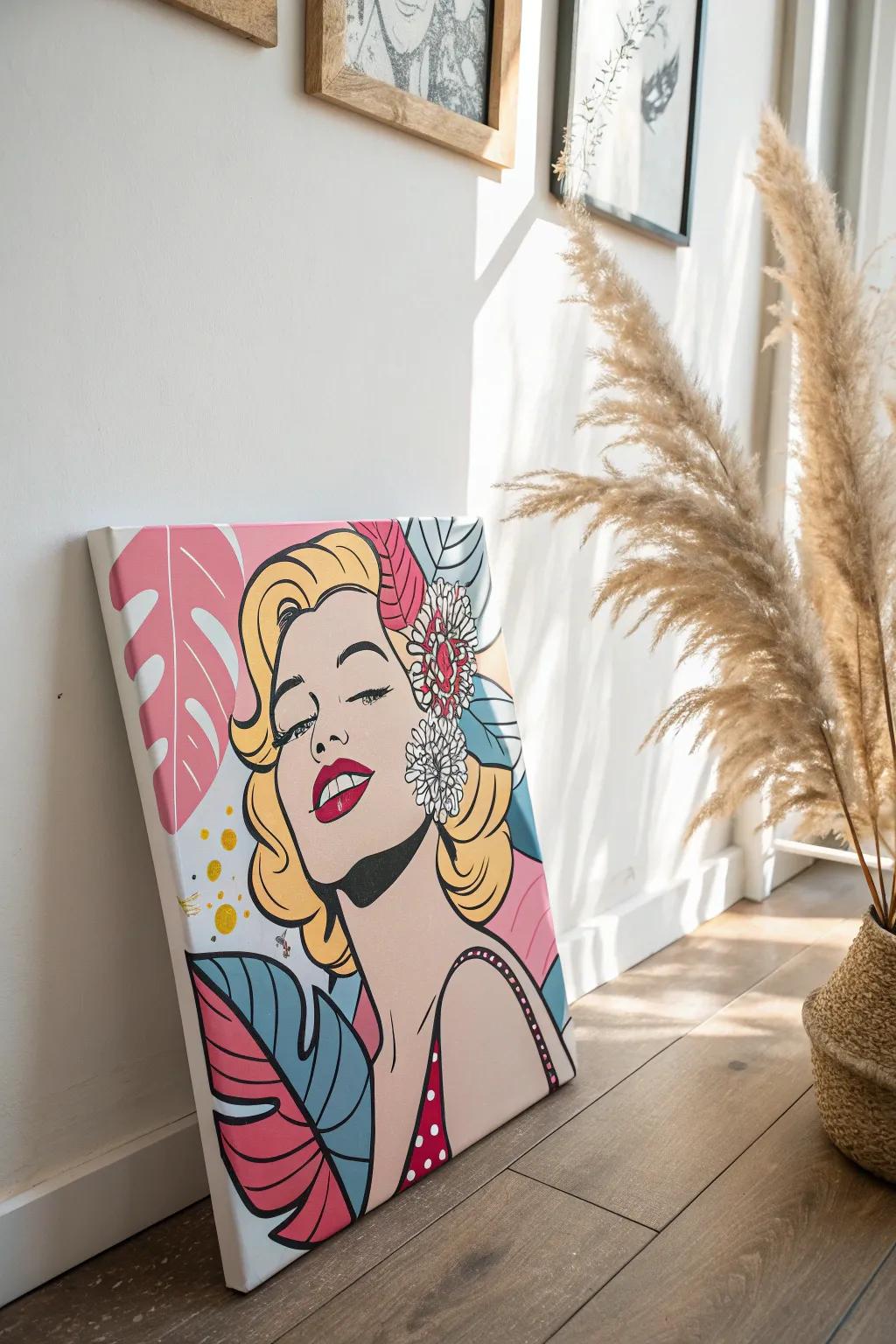 Brighten your space using fantastical modern art – a flawless fusion of minimalism and boho charm.