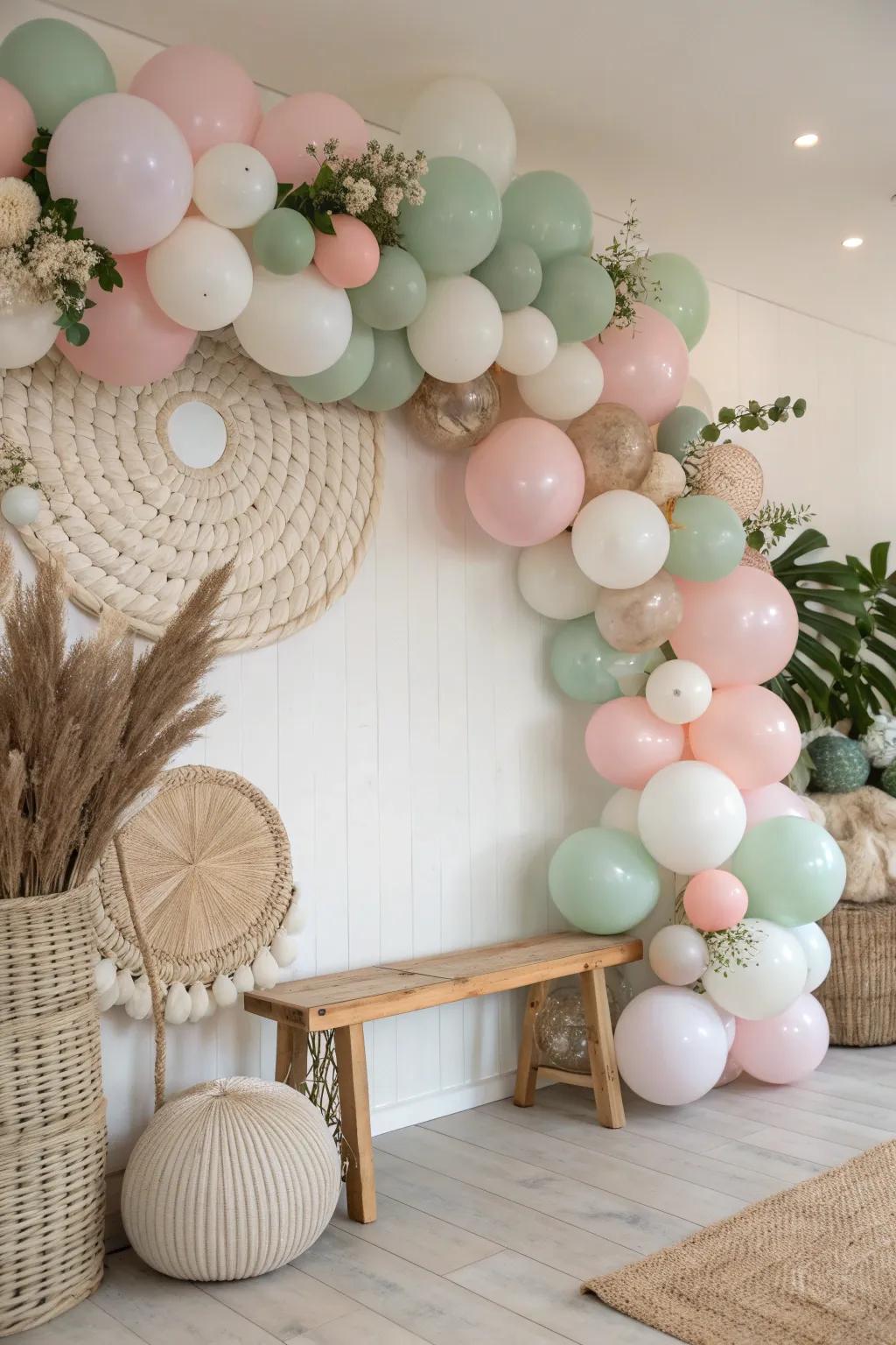 Capture life's moments with a touch of Scandinavian and Boho elegance—our balloon photo backdrop is the perfect blend of simplicity and beauty.