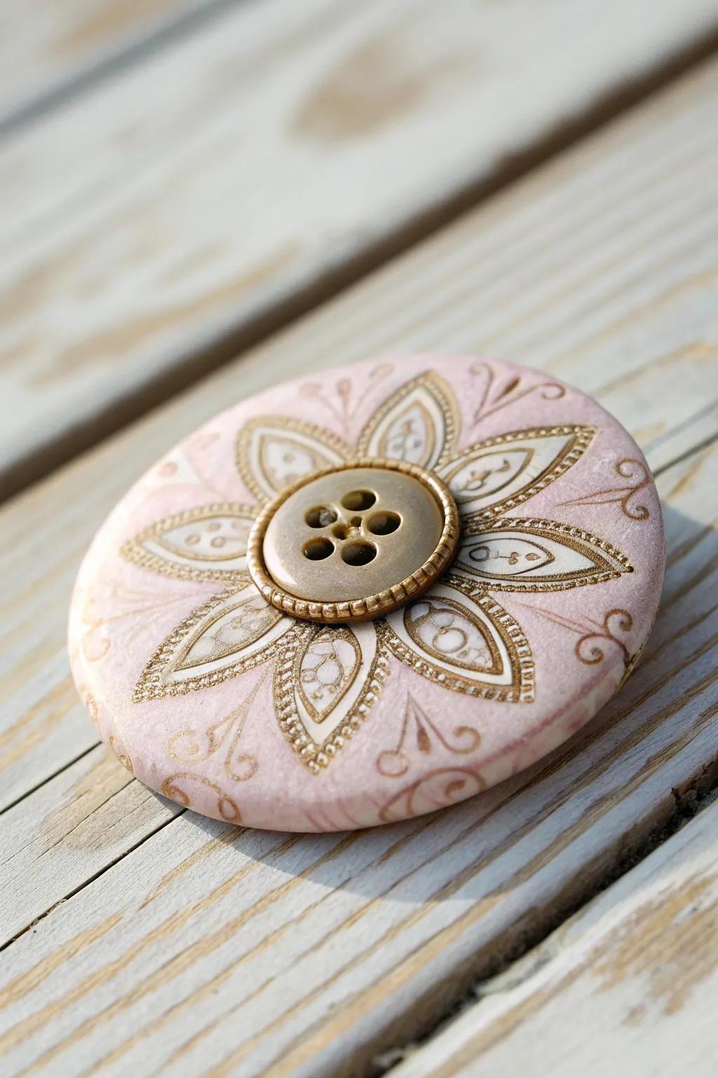 Transform vintage buttons into charming magnets for a touch of elegance on your fridge.