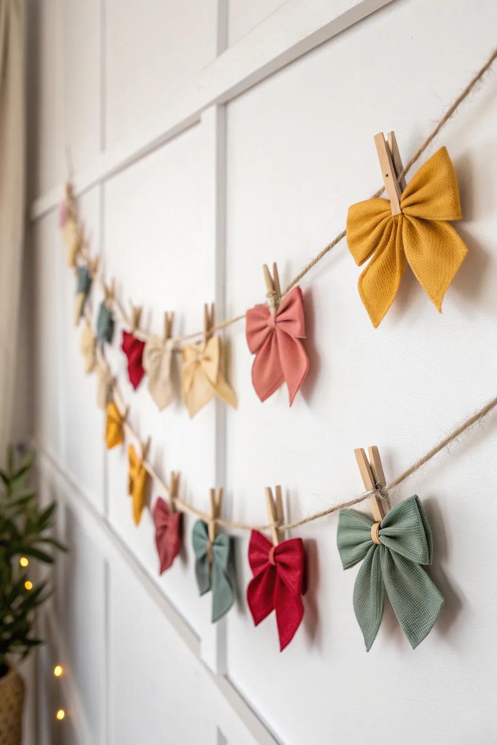 Elevate your space with a charming yet simple ribbon gallery—an artful blend of organization and beauty.