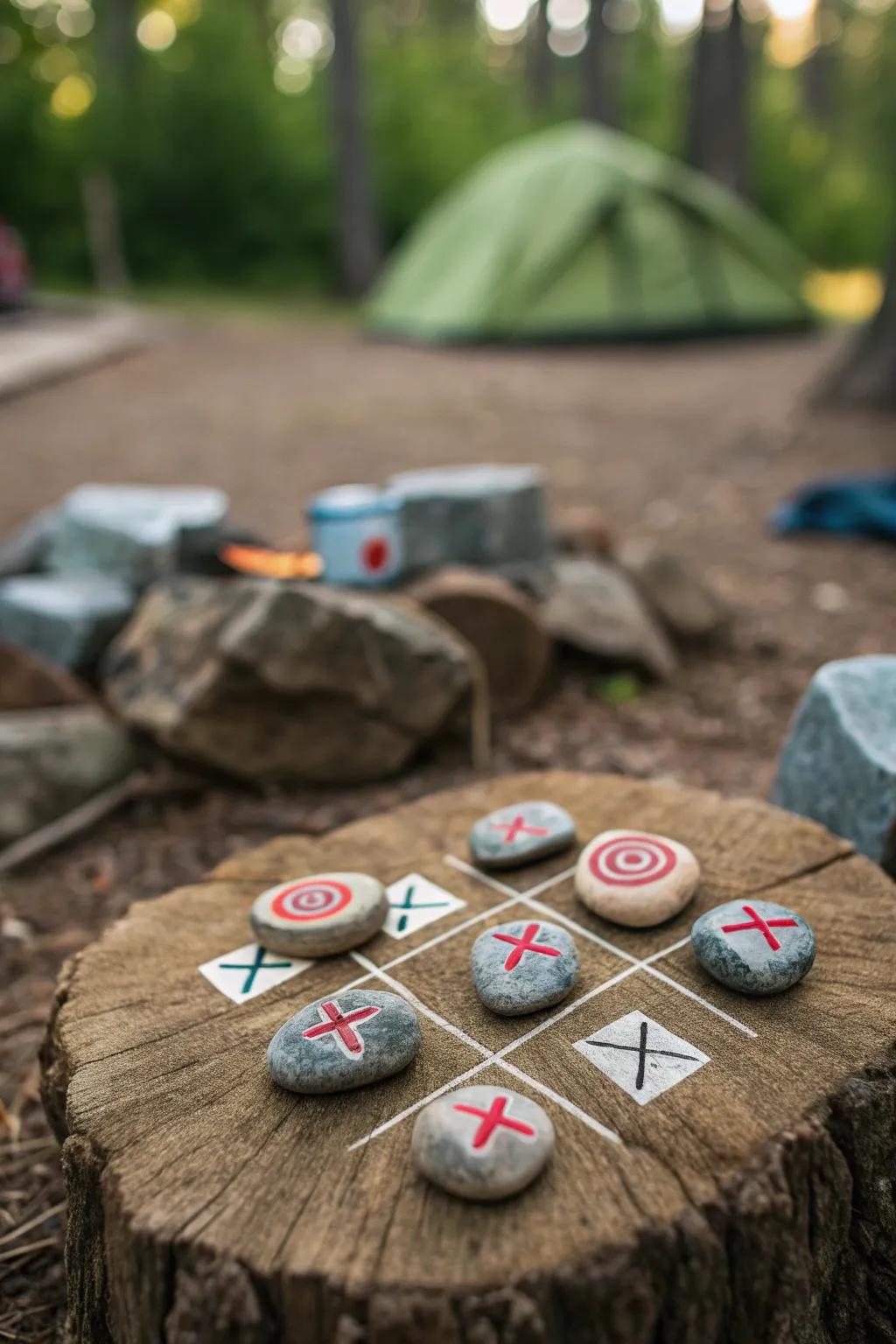 Refine your camping adventure using a handcrafted Tic-Tac-Toe pursuit, where nature converges with imagination.