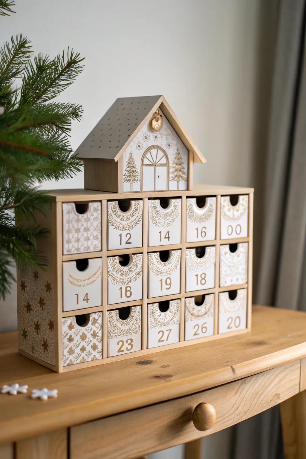 Uncover a world of Yuletide heritages with this elegant advent calendar.