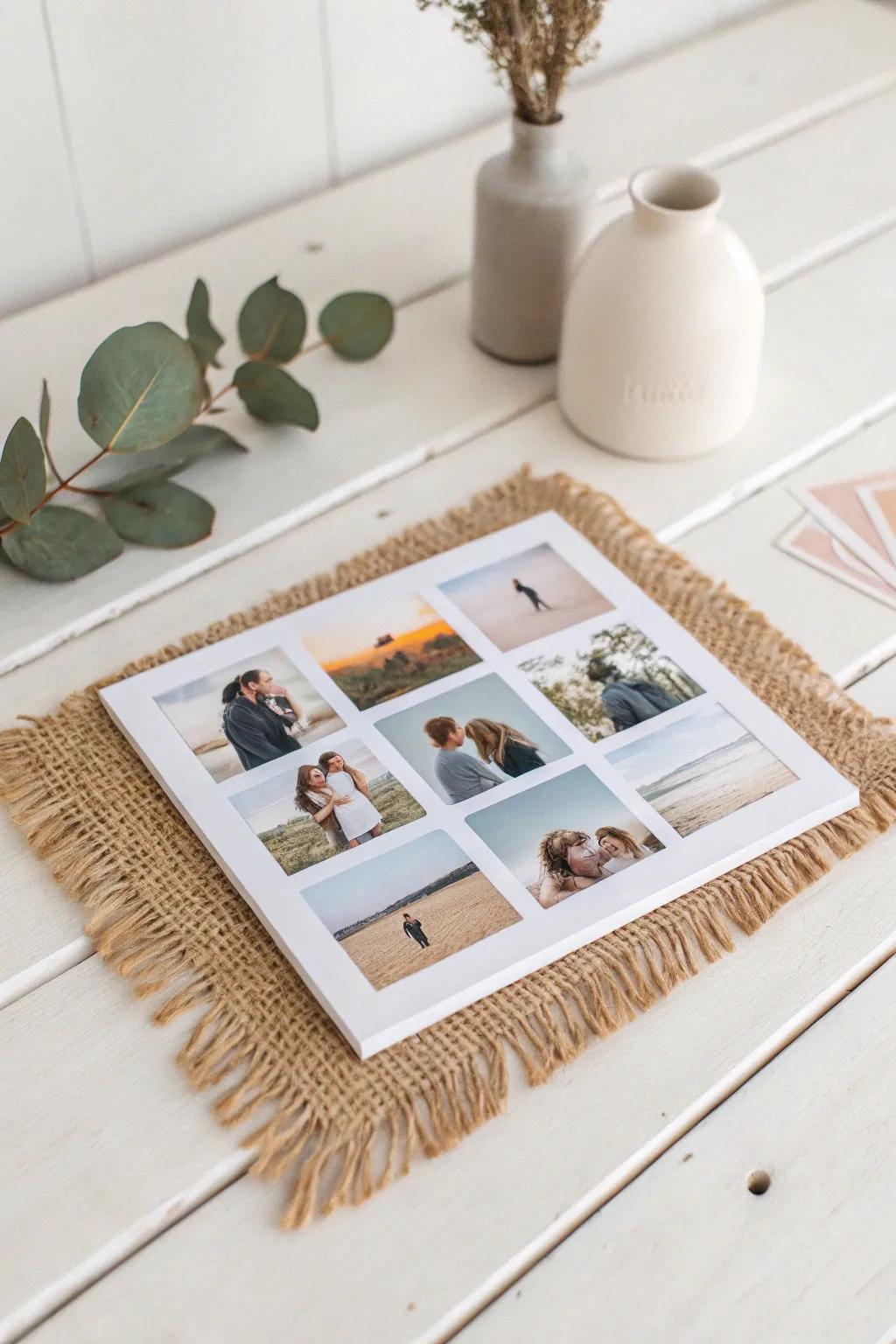 Craft memoirs via a dash of refinement in a visual compilation card.