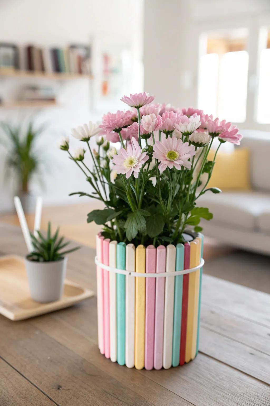 Charming Art Staff Flower Container: A Quintessential Mother's Day Token!