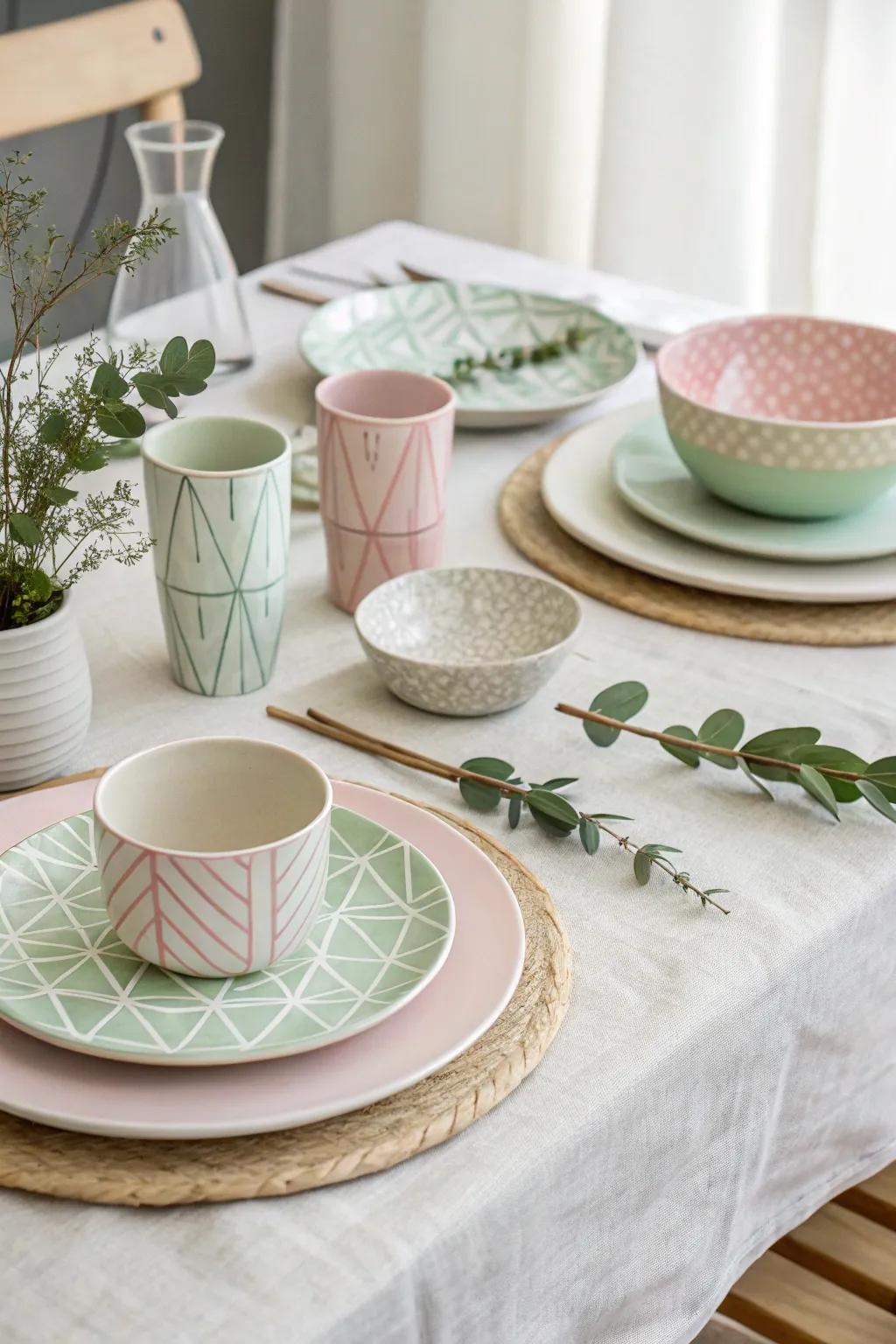 Elevate your baby shower using enchanting Scandinavian tableware that combines spirited patterns with minimalist grace.
