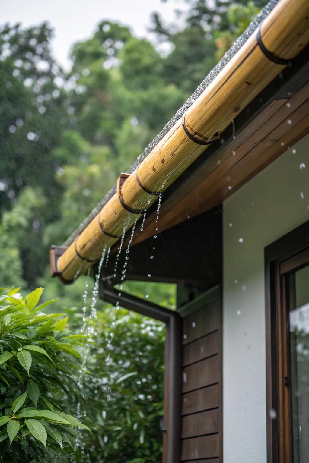Elevate your residence's exterior through a sustainable bamboo precipitation conduit. Environmentally conscious elegance converges with contemporary aesthetics.
