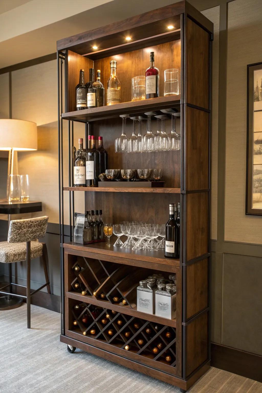 Transform your space with the ultimate Literary Bar metamorphosis. Suited for stylishly housing your bar essentials!