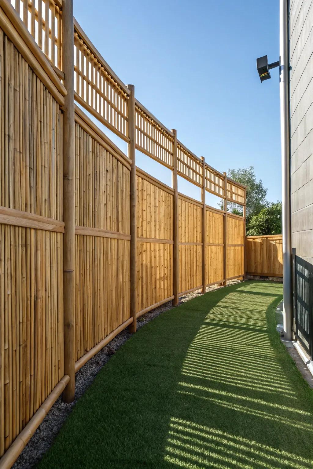 Transform your dog's space with stylish bamboo seclusion screens for a serene retreat.